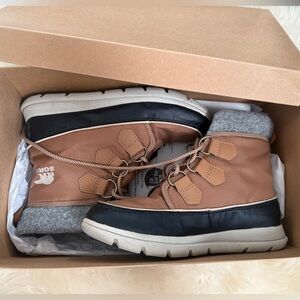 Sorel Women's Explorer Carnival Waterproof Winter Boots Size 7, Color: Elk